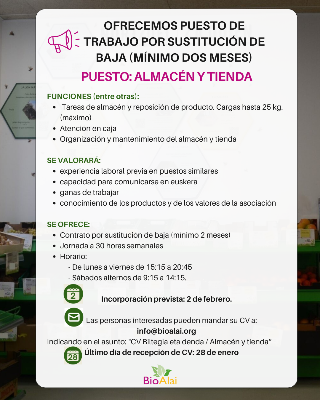 Oferta de empleo