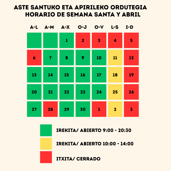 HORARIO abril 2026